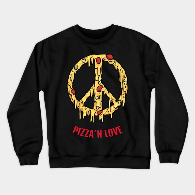 Pizza'n Love Crewneck Sweatshirt by Sanworld